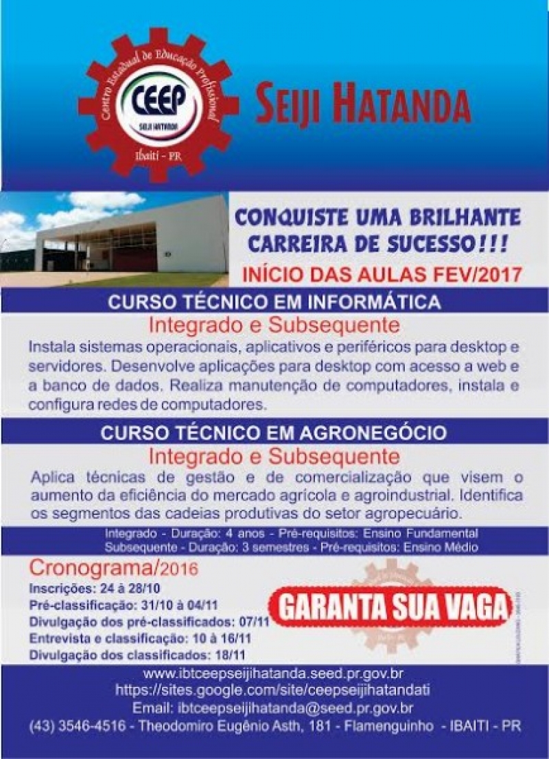 ESCOLA TÉCNICA EM IBAITI