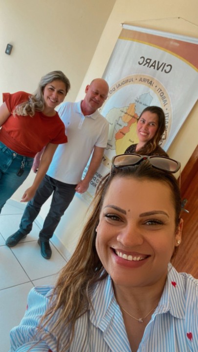 VISITA DO PRESIDENTE E DA SECRETÁRIA DE SAÚDE MUNICIPAL